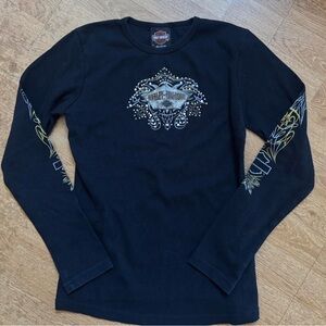 Women’s Harley-Davidson Black Long Sleeve Shirt